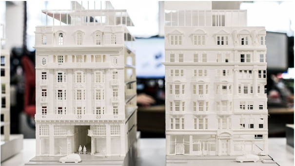 Cắt laser giấy làm mô hình kiến trúc 